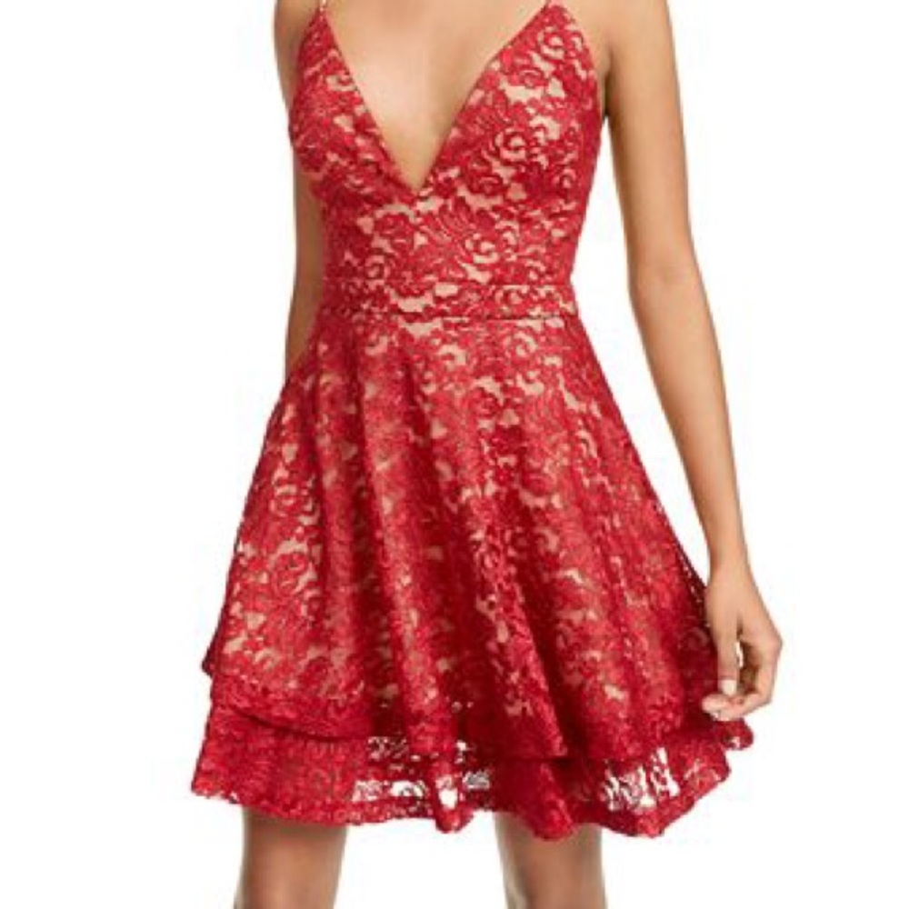 NWT Red Glitter Dress
